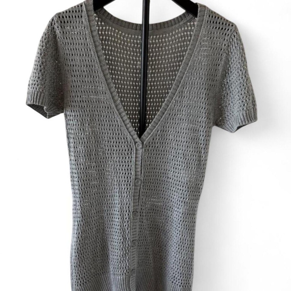 Y2K Aeropostale grey knit cardigan
